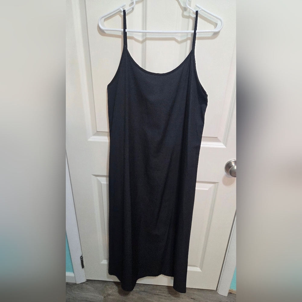 90s black long dress 1990s vintage Y2K pariscope 53 inches long from top To B